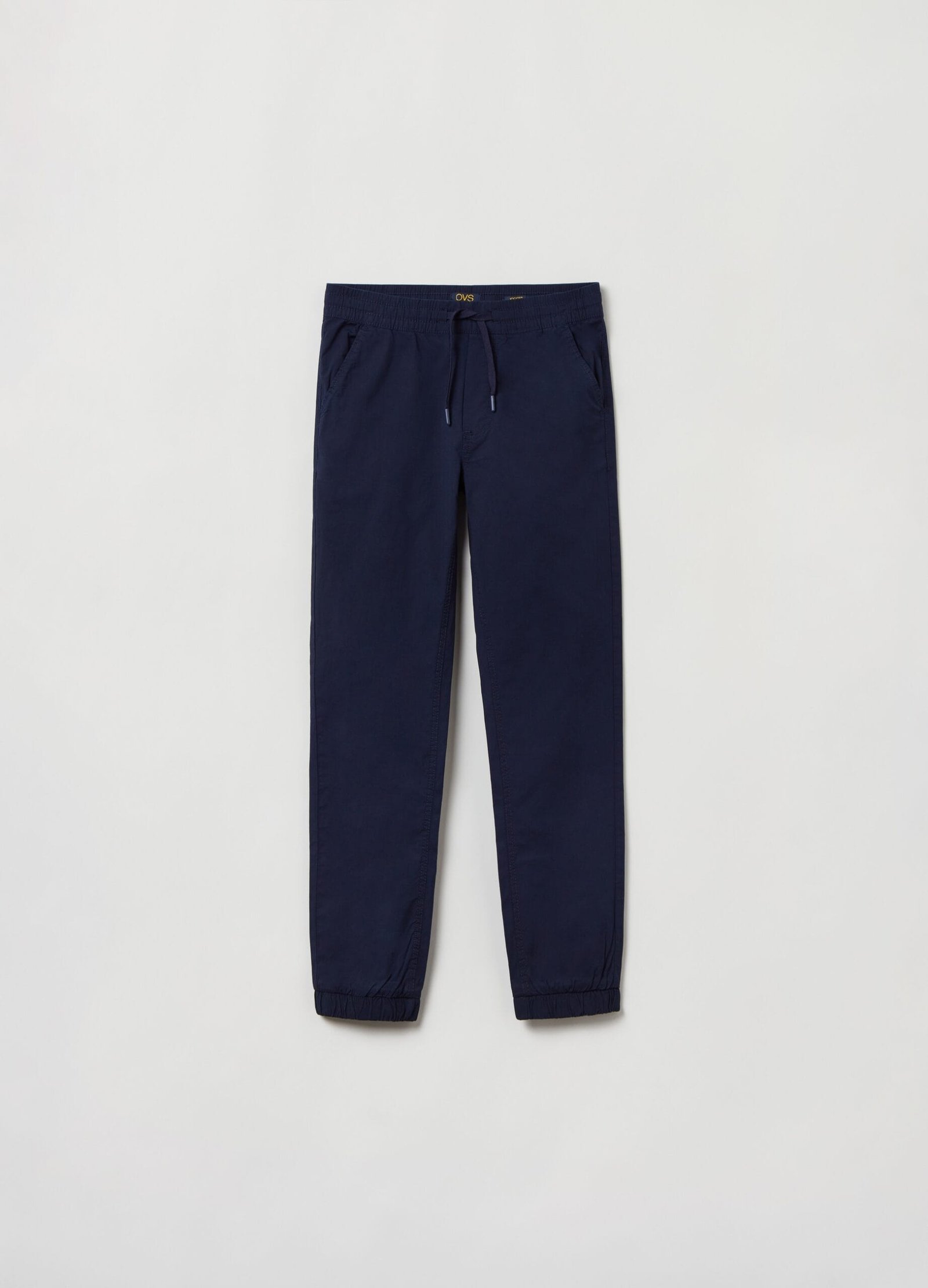 12460974.jpg Boys' Cotton Poplin Joggers – Navy - Image 1