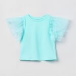 OVS T-Shirt W/Tulle Sleeve 13