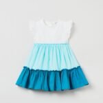 OVS Dress W/Frills Lt Blue
