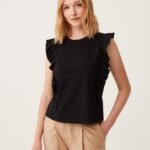 OVS Solid Tank T Dark Black