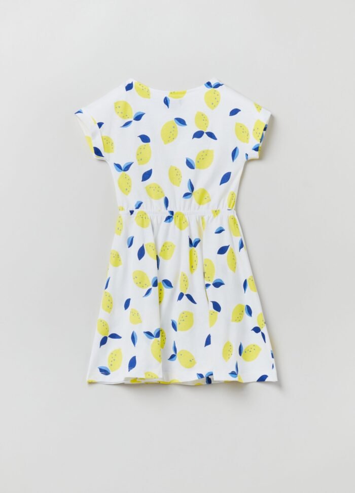 Aop Dress White Aop Lemon - Image 2