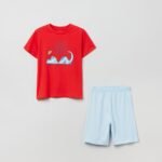 OVS Sp Pja Short 3-10 Red/Lt