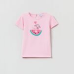 OVS T-Shirt W/Glitter Pr Ligh