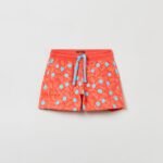 OVS Aop Short Deep Coral Aop