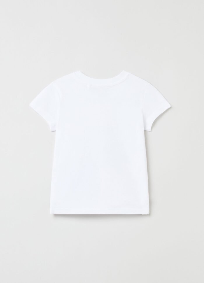 T-Shirt W/Print White Uni - Image 2
