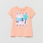 OVS T-Shirt W/Print Peach Gir
