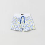 OVS Aop Short White Aop Leaf