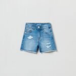 OVS Denim Short W/Brockens Lt