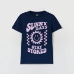 OVS T-Shirt Stampata Navy