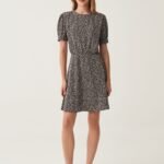 OVS Drs505 Dress Nero/Beige