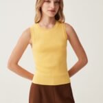 OVS Crepe Tank T Banana Cream