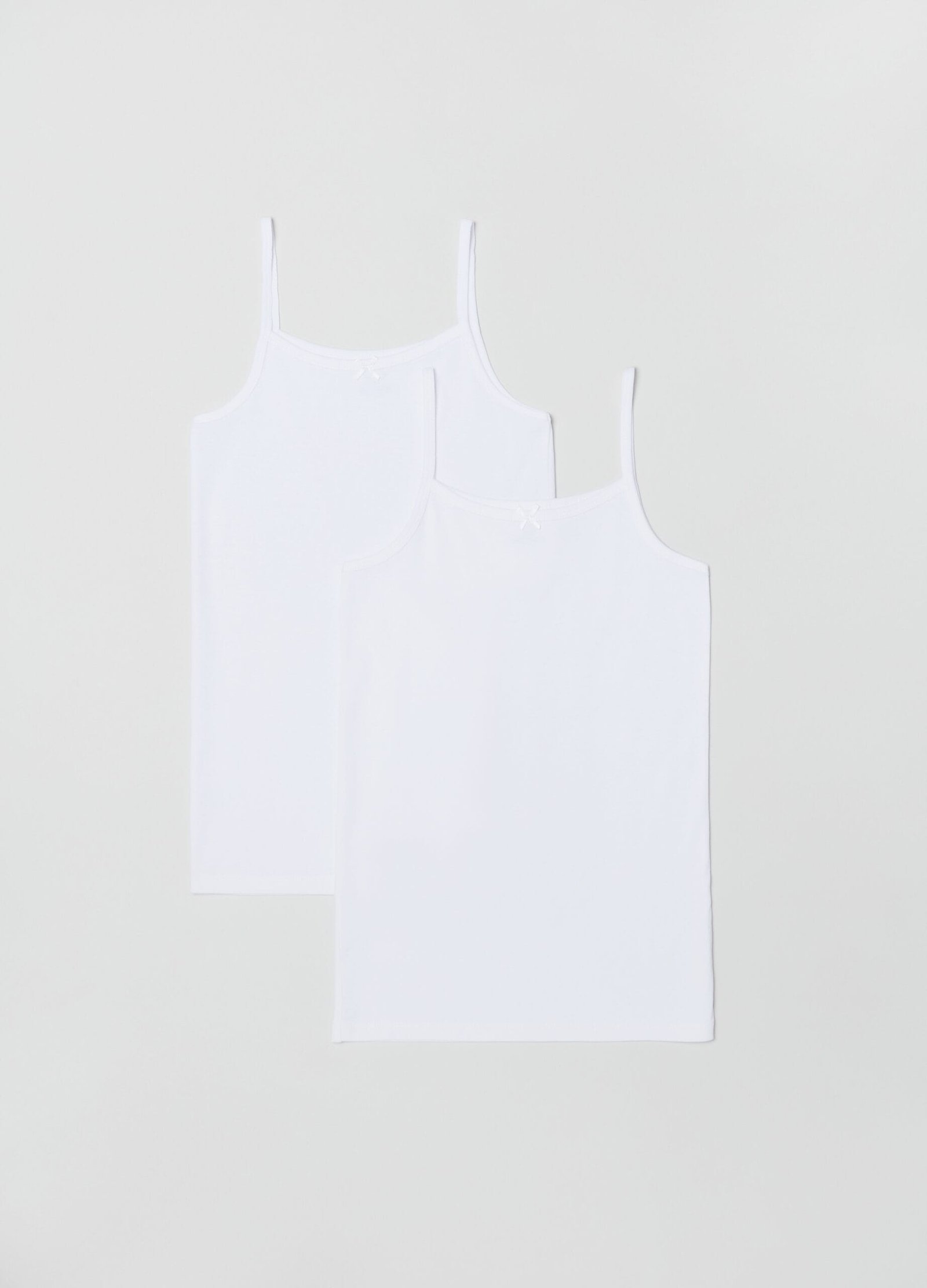 12571414.jpg Girls' Singlets, 2 Pack – Bright White - Image 1