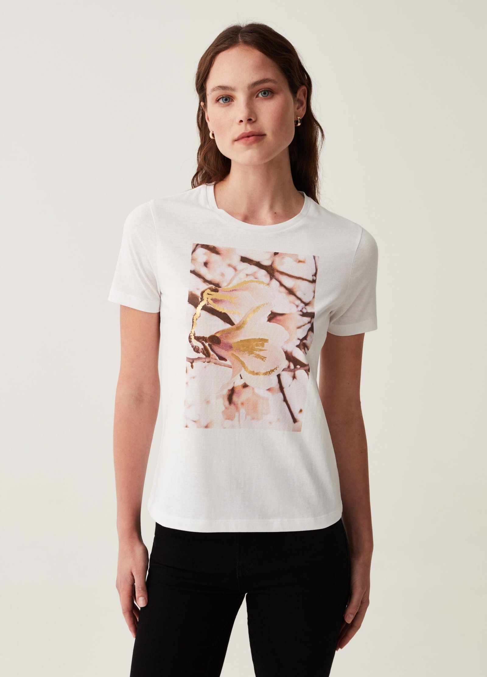 12573500.jpg Women's Basic Cotton T-Shirt – Optical White - Image 1
