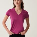 OVS V-Neck Stret Deep Orchid