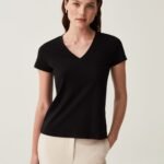 OVS V-Neck Stret Dark Black