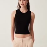 OVS Crepe Tank T Black