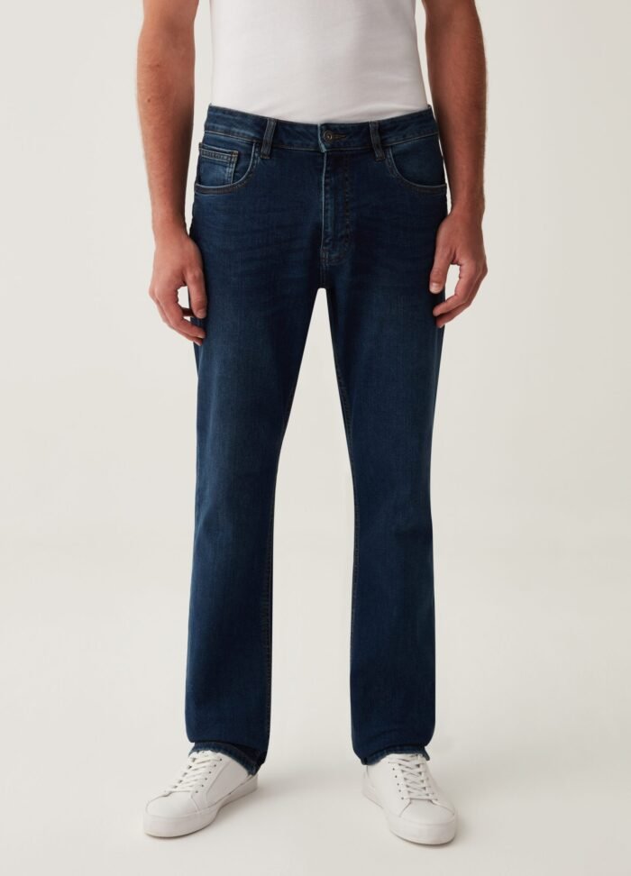⁦Men's Jeans – Dark Blue⁩ - الصورة ⁦2⁩