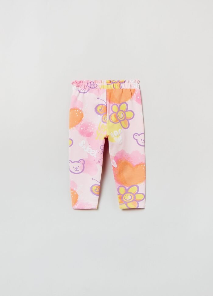 ⁦Girls' Printed Joggers – Ballet Pink⁩ - الصورة ⁦2⁩