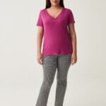 OVS V Neck Twist Deep Orchid