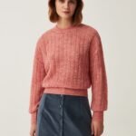 OVS Pointelle Sw Pink Melange