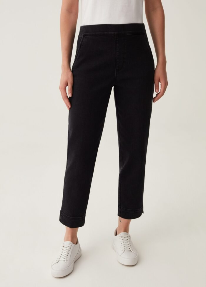 ⁦Women's Jeggings – Black⁩ - الصورة ⁦2⁩