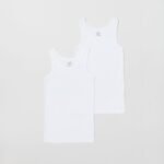 OVS Pk 2 Vest Ri Brilliant Wh