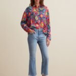 OVS Crop Flare P Light Blue