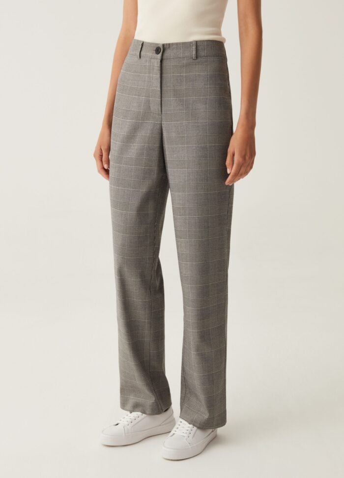 ⁦Tro328 Pants Quadro Grigi⁩ - الصورة ⁦2⁩