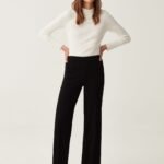 OVS Wide Trouser Dark Black