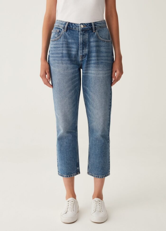 Women's Straight Leg Jeans – Medium Blue - Image 2