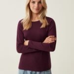 OVS Ls Top W/Pic Italian Plum