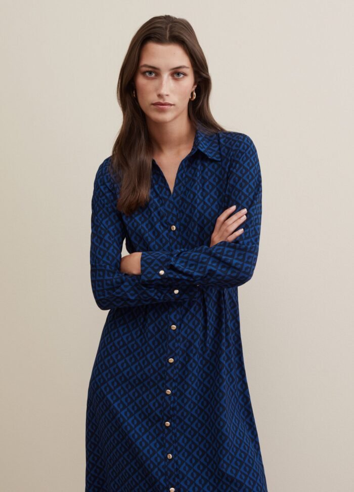 Women's Dress – Blue & Black - Image 2