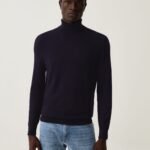 Men's Turtle Neck Knitted Jumper – Navy