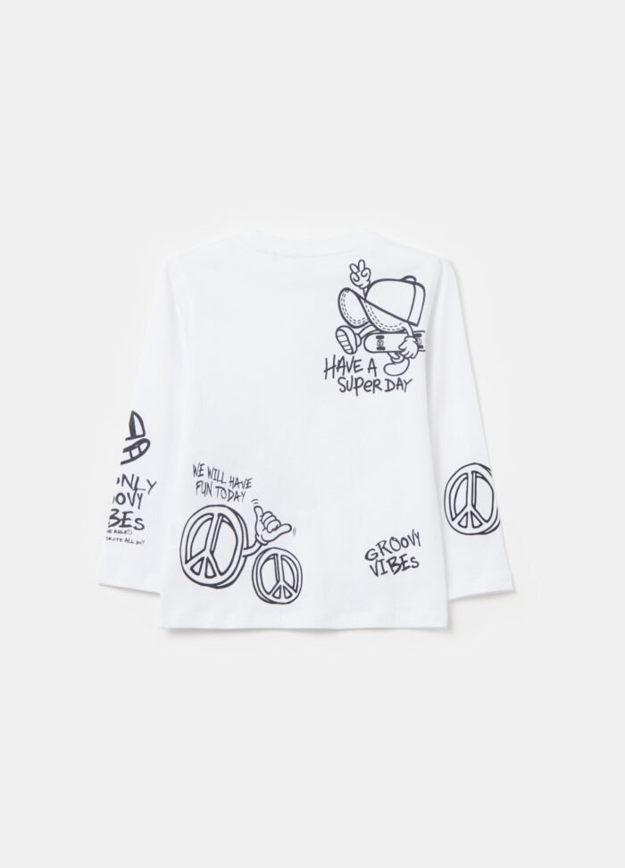 ⁦Boys' T-Shirt – Optical White⁩ - الصورة ⁦2⁩