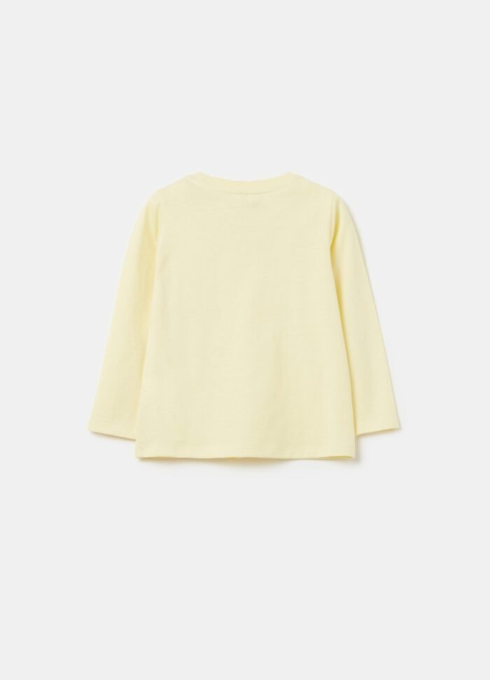 Girls' Solid T-Shirt – Light Yellow - Image 2