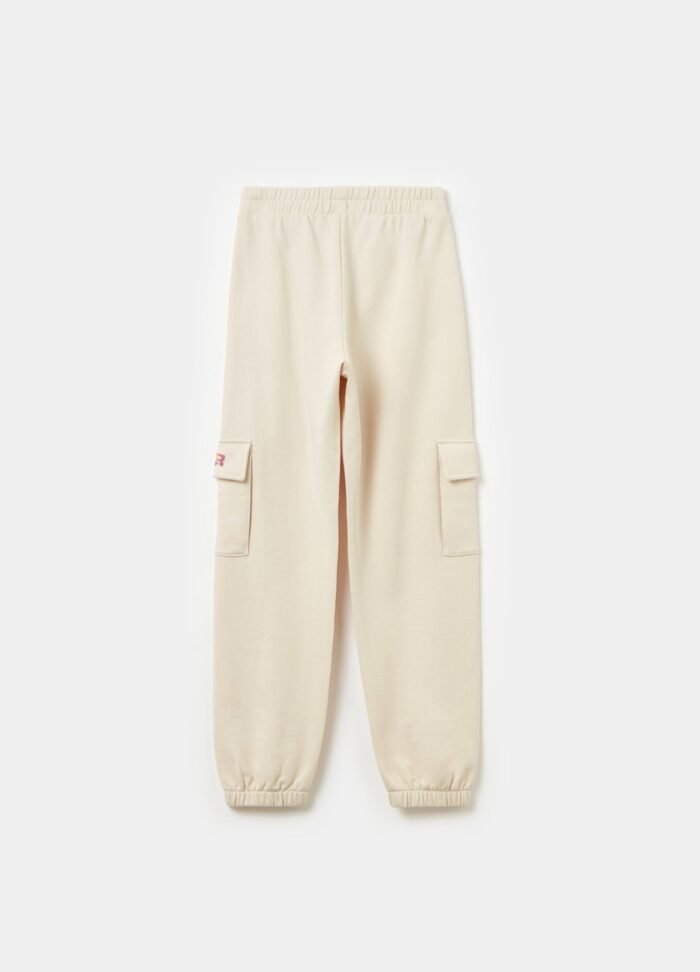 ⁦Girls' Cargo Trousers – Eggnog Cream⁩ - الصورة ⁦2⁩