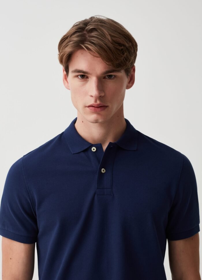 ⁦Men's Polo Shirt – Naval Navy⁩ - الصورة ⁦2⁩