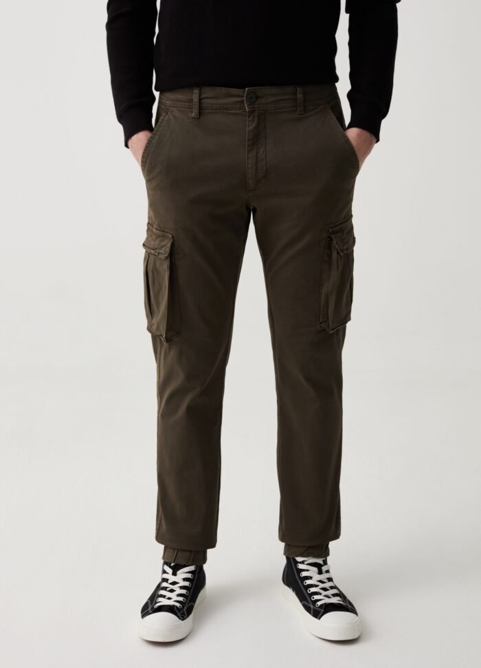 Men's Cargo Trousers – Forest Night Green - Image 2
