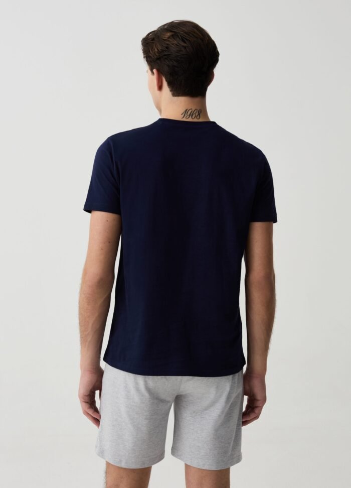 ⁦Men's Short Pyjama Set – Dark Navy⁩ - الصورة ⁦2⁩