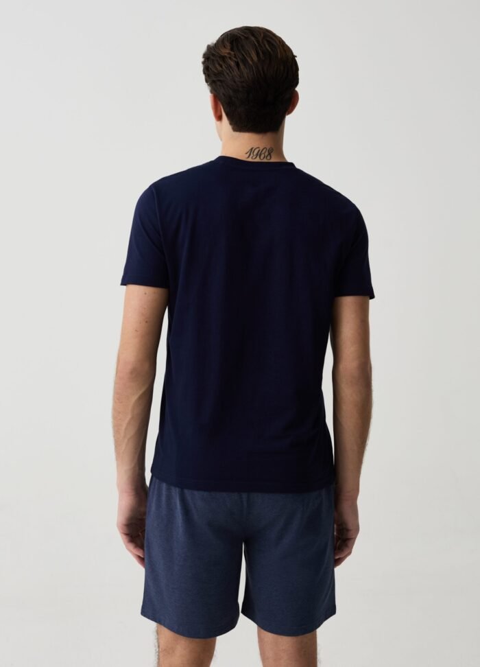 ⁦Men's V-Neck Pyjama Set – Dark Navy⁩ - الصورة ⁦2⁩