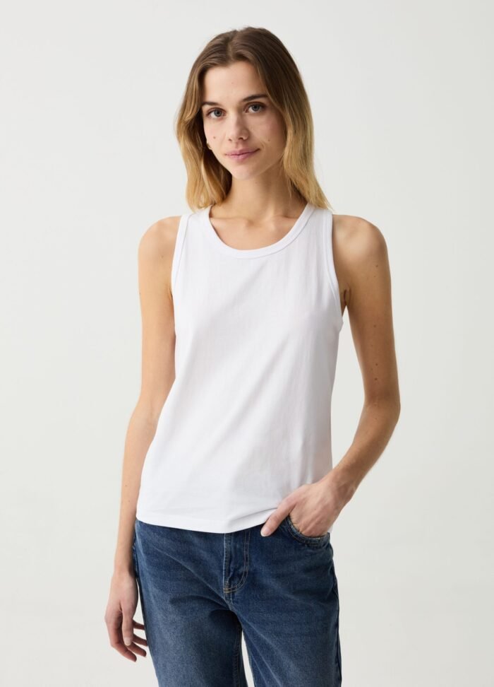 ⁦Women's Tank Top – White⁩ - الصورة ⁦2⁩