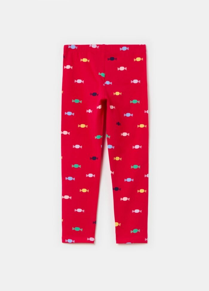 Girls' Leggings – Red - Image 2