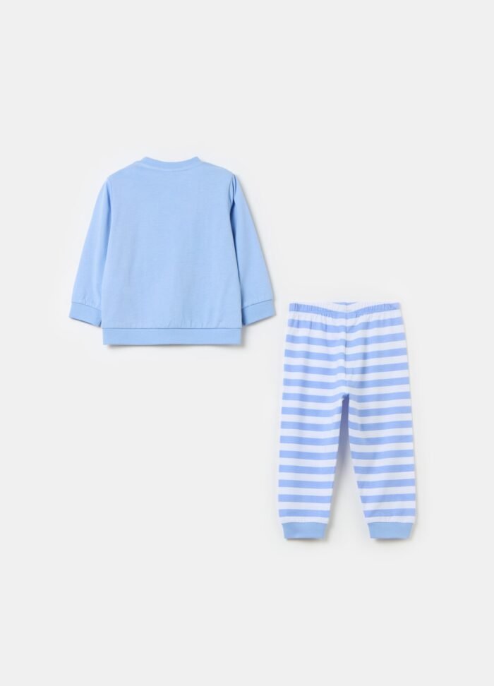 ⁦Baby Long Pyjamas – Light Blue⁩ - الصورة ⁦2⁩
