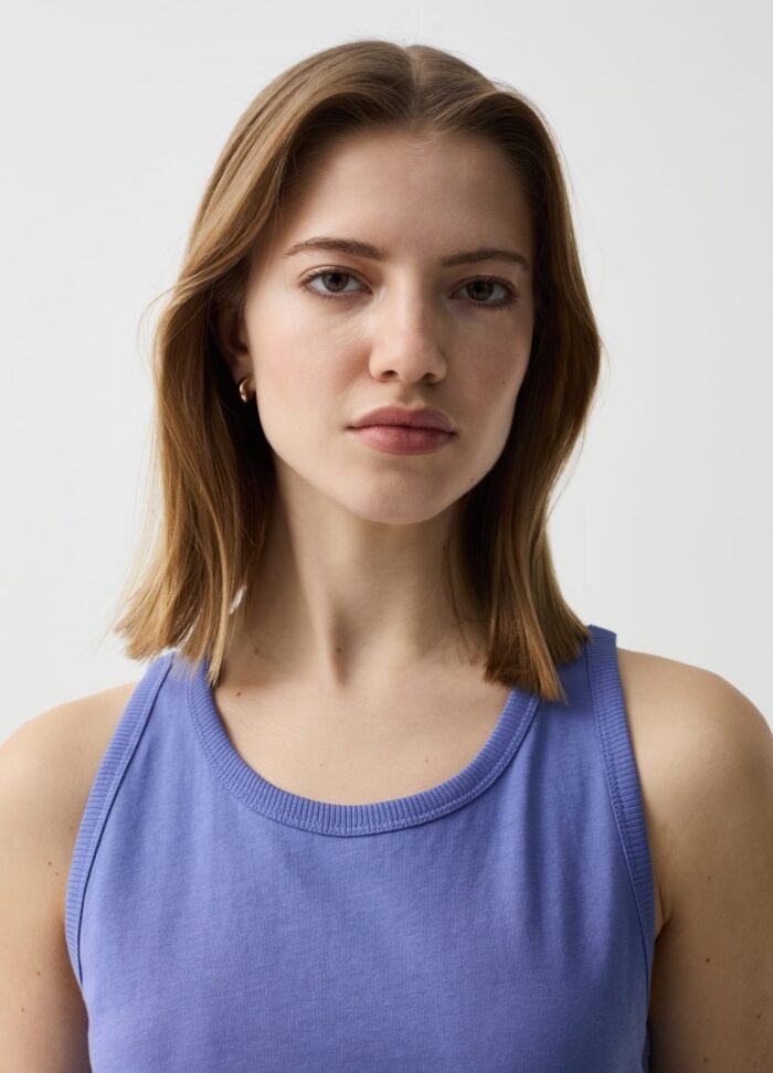 ⁦Women's Tank Top – Light Blue⁩ - الصورة ⁦2⁩