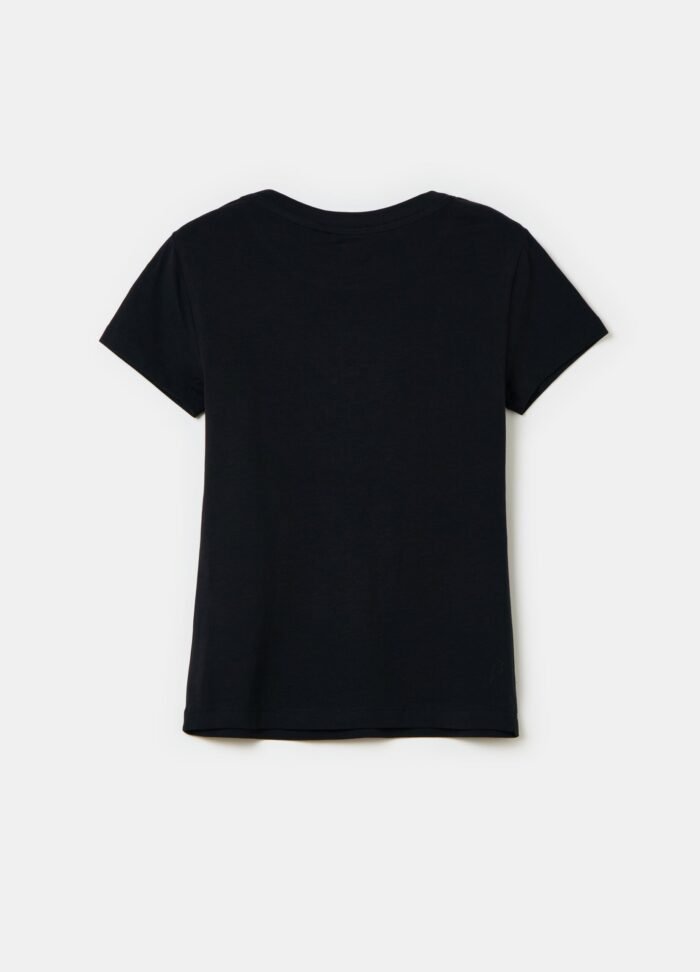 Girls' Solid T-Shirt – Black - Image 2