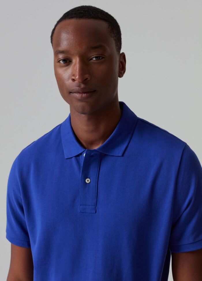 ⁦Men's Polo Shirt – Ultramarine Blue⁩ - الصورة ⁦2⁩