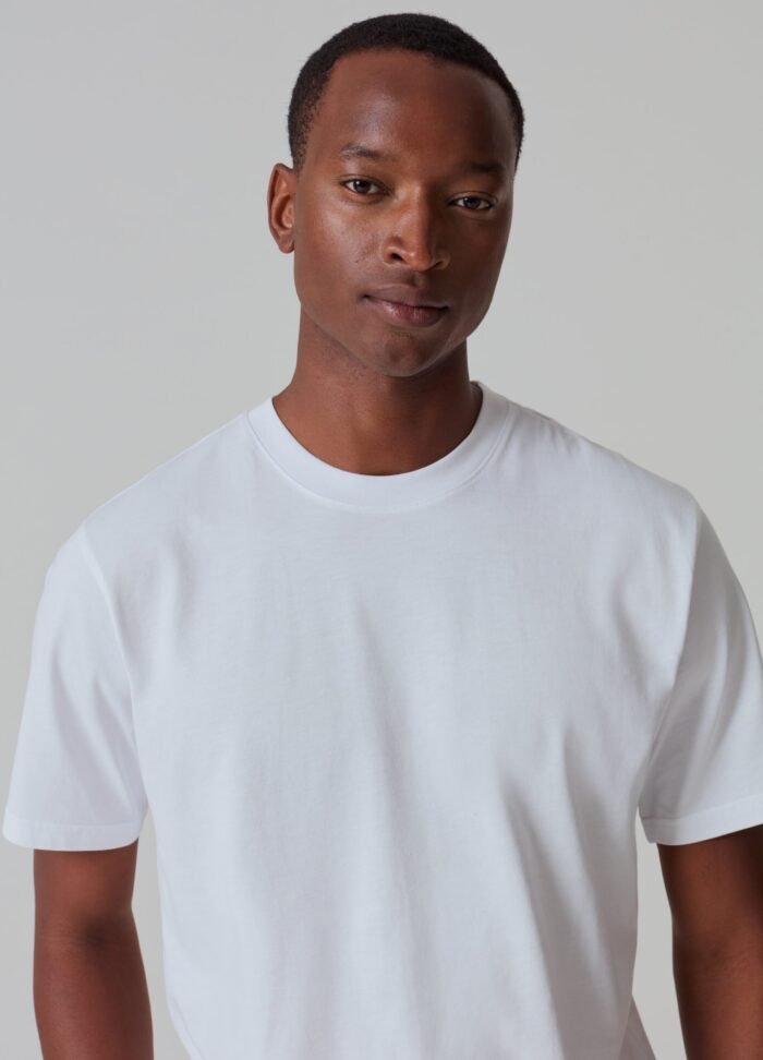 ⁦Men's Cotton T-Shirt – Brilliant White⁩ - الصورة ⁦2⁩