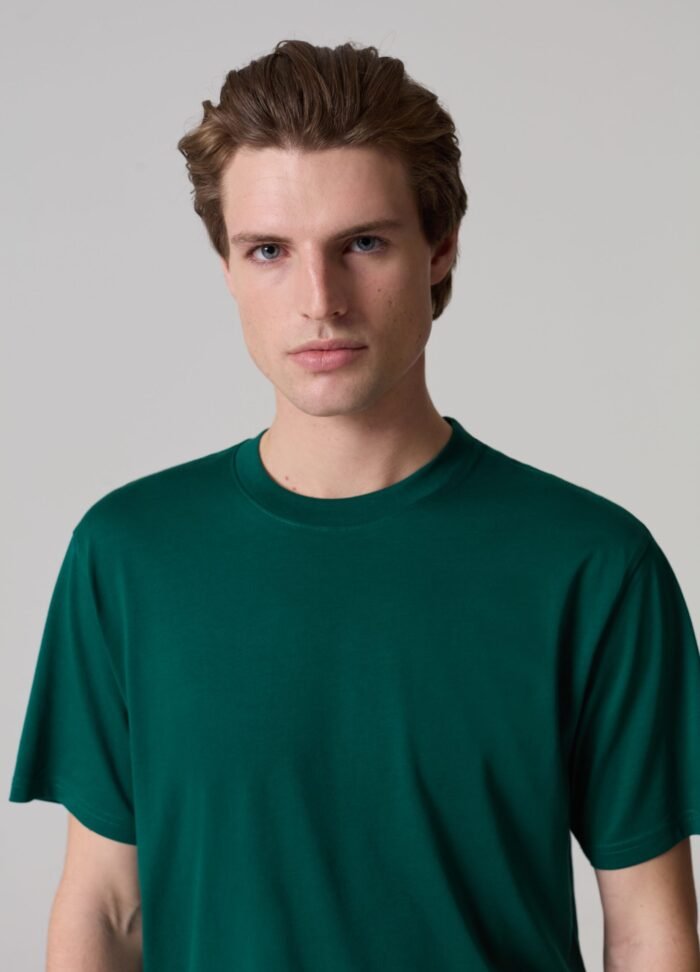 ⁦Men's Cotton T-Shirt – Alpine Green⁩ - الصورة ⁦2⁩