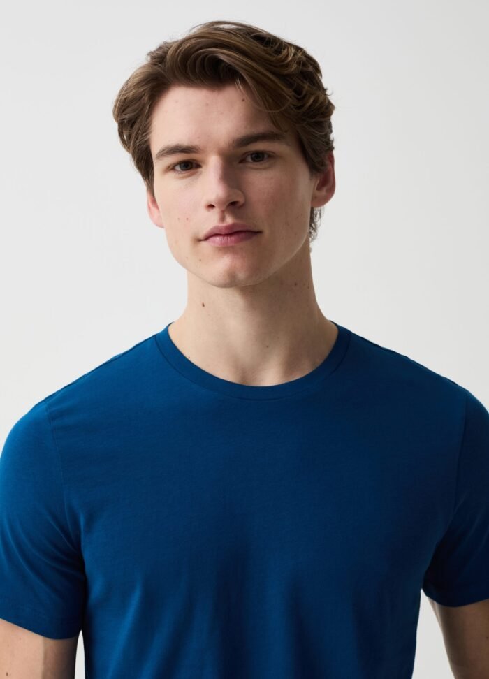 Men's Crew-Neck T-Shirt – Sailor Blue - Image 2