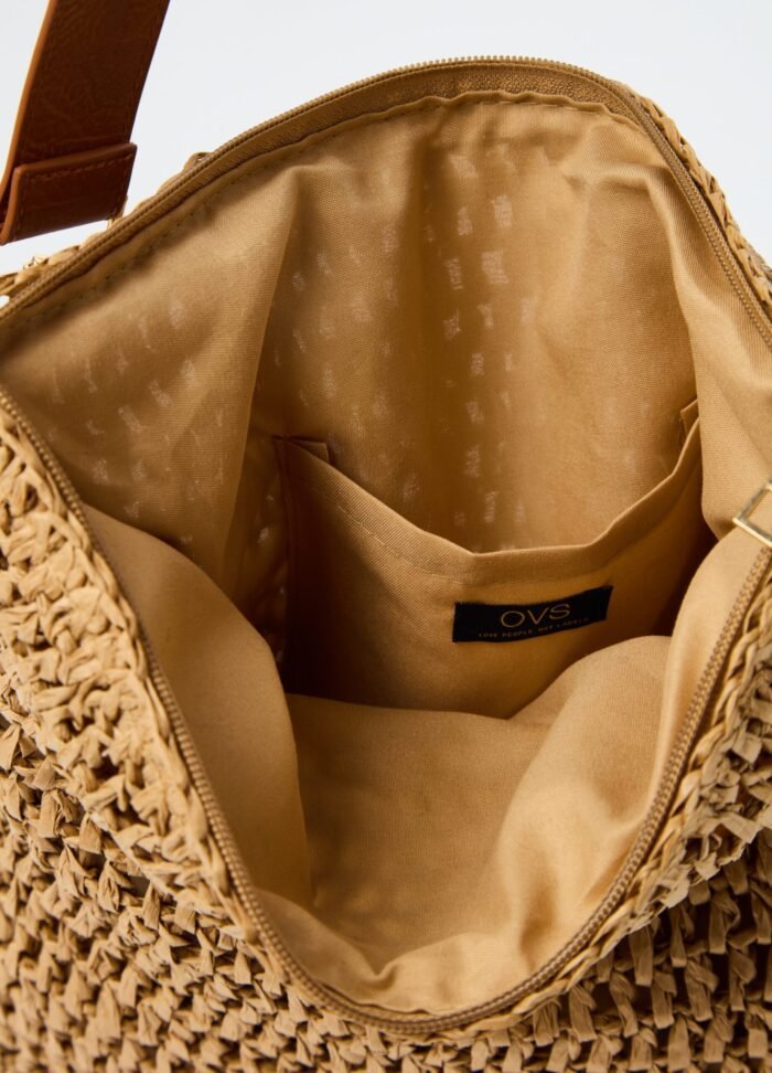 ⁦Women's Woven Basket Bag – Natural⁩ - الصورة ⁦2⁩